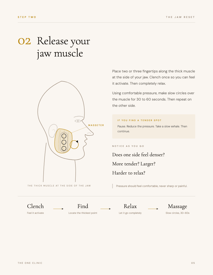 The masseter release page